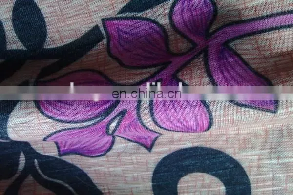 Winfar Print Knit 30s Rayon Slub Polyester Viscose Fabric For Garment photo-2