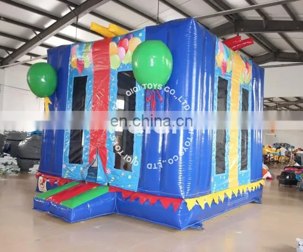2013 Birthday Gift Box Trampoline/jumping Bed, EN14960, Blue photo-5