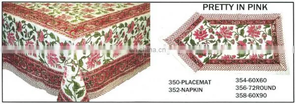 HAND BLOCK PRINTED TABLE CLOTH