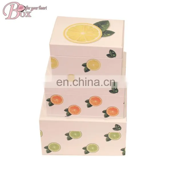 Wholesale Custom New Style Fruit Pattern Paper Storage Box photo-3