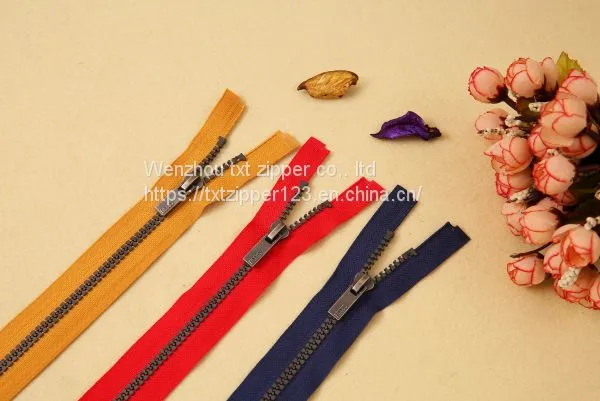 #3 #5 #8 #10 #15 #20 Plastic Zipper With Antique Sliver Teeth Open End photo-3