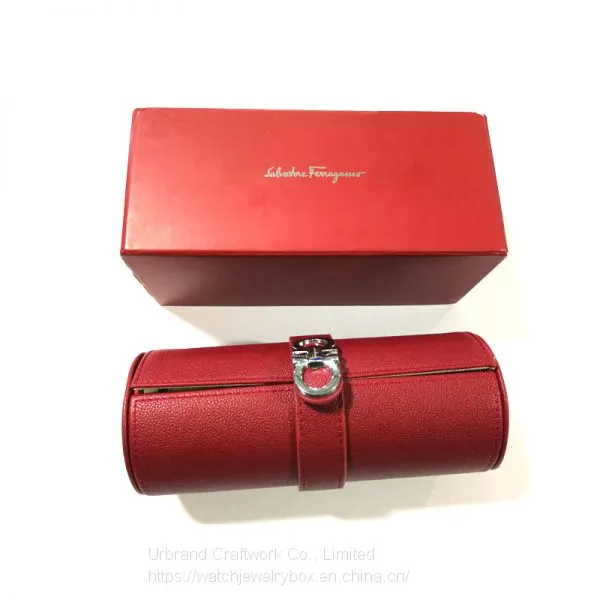 Urbrand Custom Handmade PU Leather 3-cylinder Watch Box High-end Jewelry Watches Receive Display Packaging Boxes photo-2