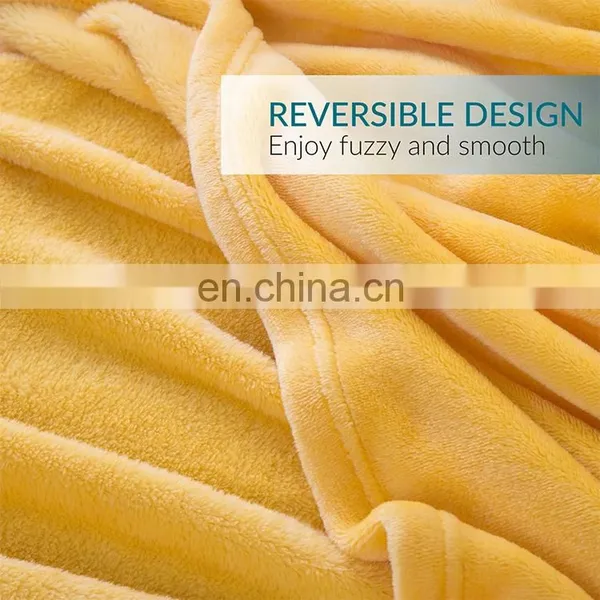 Luxury Super Soft Moving Double Sided Superfine Fiber Flannel Blanket Set For Winter photo-5