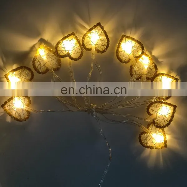 10L Led Gold Glitter Heart Night Strip Light With Bead Home Decor Ceiling Lights Indoor Valentine's Day Decoration Lighting photo-7