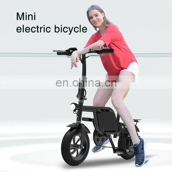 Electric Bicycle Folding Adult Mini Lithium Battery Light Moped Battery Car photo-2