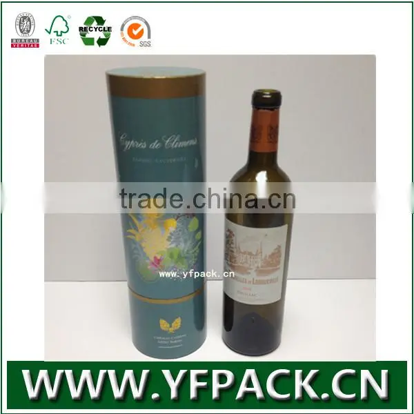 Custom Fancy Round Tube Wine Gift Boxes Wholesale photo-3
