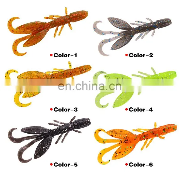 Bag of Crystal Simulation Soft Shrimp 12 Pcs/bagluya Bait Soft Insect Bait Hot Sale 5.5cm/1.4g Squid Lures Pike Lures VIB Lures photo-5