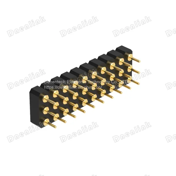 Dnenlink 2.54mm Pitch Triple RowH2.5mm Plane Contact Straight Female Header DIP Type PogoPin Header photo-4