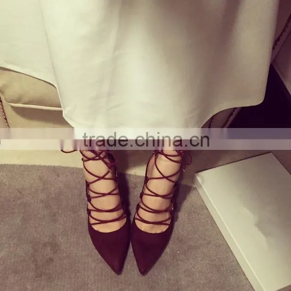 C89269A Hot Sale Women Bind Pointed High-heeled Shoes Sexy Women Shoes photo-2