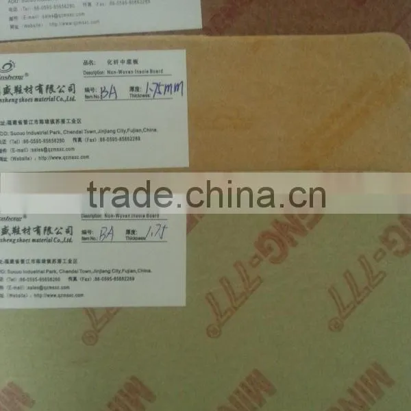 Minsheng Shoes Materical Chemical Non Woven Fiber Insole Board 888 With 1.75mm photo-3
