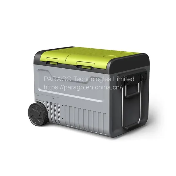 45L DC 12V/24V Compressor Fridge Mobile Freezer Refrigerator With Pull Rod & Wheels Car Home Dual Use photo-5