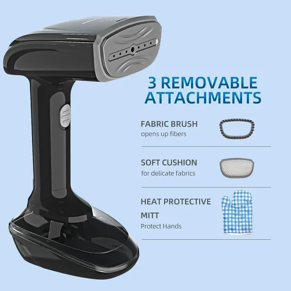 Steamer for Clothes Portable Handheld Ironing - Clothes Steamer With 240ML Large Water Tank, 1200W, 25s Fast Heat-up Ceramic Plate Garment Steam Wrinkle Remover for All Fabrics photo-4