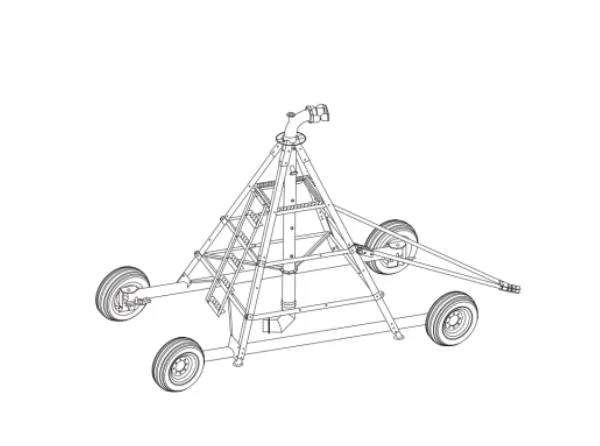 Four Wheel Movable Efficienct Center Pivot Irrigation System for 20ha 30ha Farmland