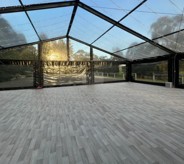 2m 4m Width PVC Vinyl Rolls use in Marquees for Events with wooden and marble colour choices