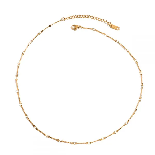 18K PVD Gold Plated Stainless Steel Chain Necklace - Durable Fashion Jewelry photo-3