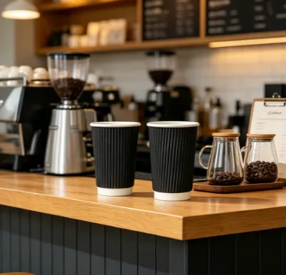Eco-Friendly Waterproof Corrugated Paper Cup for Coffee & Tea Shops photo-3