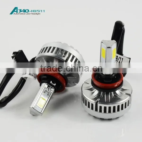 B-deals High Power A340 Single Lamp 40w 3600lm Cob Chip Headlamp h8 h9 H10 Car Led Lighting Headlight photo-3