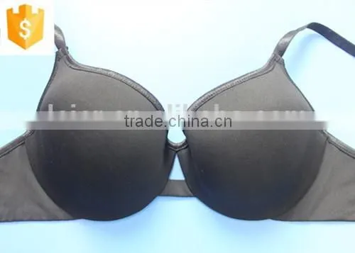 2016 Unique Front Classical Style Simple Black Bra photo-4