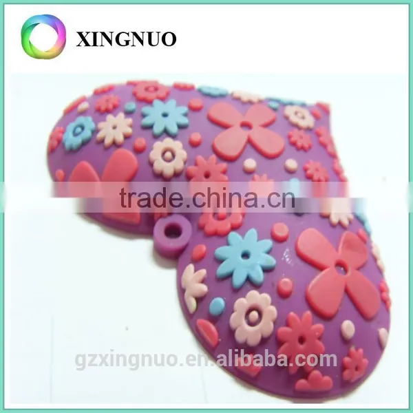 High Qualiy 3d Heart Shape Hard Pvc Rubber Key Chain photo-2