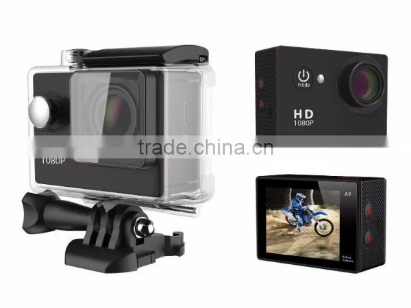 Sports Camera A9 1080P Full HD 2.0 Inch Extreme DV Action Camera Diving 30M With Waterproof Case Mini photo-2