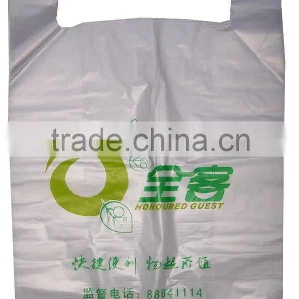 Color Printing T Shirt Plastic Bags for Supermarket