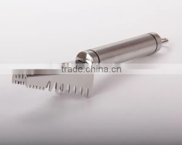 Strong Grip Stainless Steel Fish Scale Scraper Remover for Fast Kitchen Food Prep photo-4