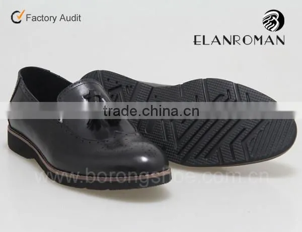 Genuine Leather Casual Tassel Shoes for Men With Black Color Fashion Man Casual Shoe photo-6