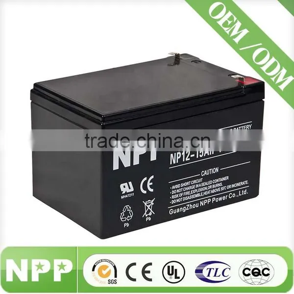 12V15AH mf Power Valve Regulated Lead Acid Battery 12v