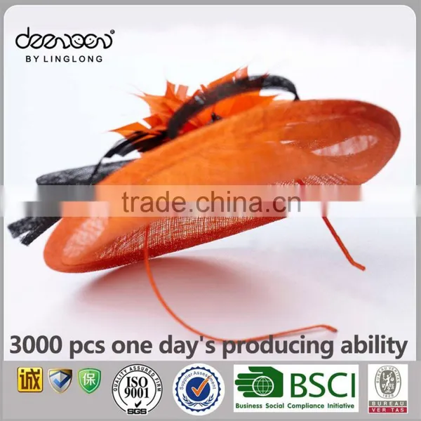China Wholesale Wedding Accessories For Lady Sinamay Fascinator photo-6