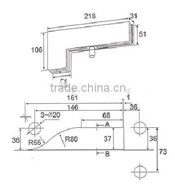 Patch Fittings for Glass Door/china Bathroom Fittings/patch Fitting for Frameless Glass Door photo-2