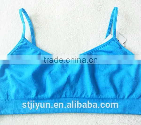 High Quality Wholesale Blue Seamless Teenage Girl Bra And Underwear photo-4