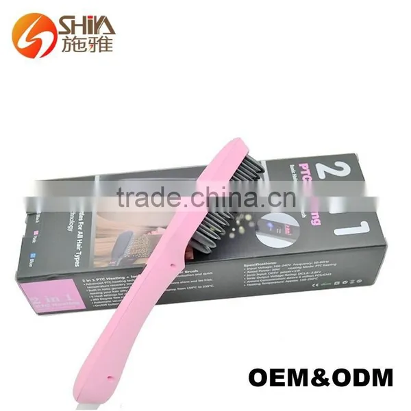 Pro Styler New Hair Curling Brush Hair Straightening Straight Ceramic Flat Iron Comb as Seen on tv Hairdressing Salon Equipment Quality Choice photo-2