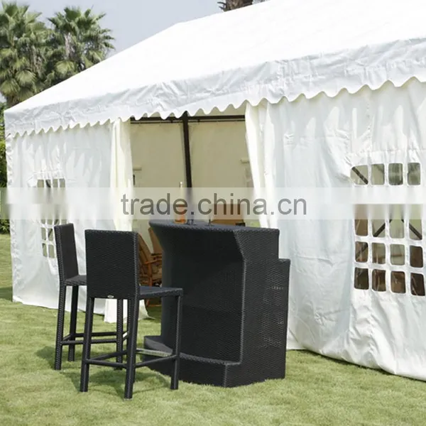 Outdoor Outside Round Resin Wicker Polyrattan Bar Counter photo-2