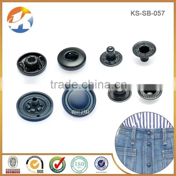 Fashion Decorative Blue Four Parts Press Metal Snap Button for Coat photo-5