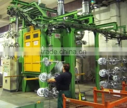 Alloy Wheels Overhead Chain Type Shot Blasting Machine photo-4