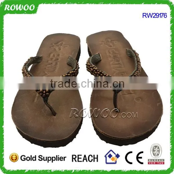 Low Price Leather Wholesale Ladies Women Sandals Flip Flops Designs photo-6