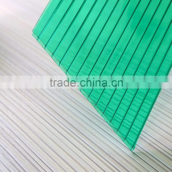 4mm 100% Virgin Grade A PC Resin 50 Micron UV Coating Polycarbonate Twin Wall Hollow Sheets Cheap Price Roofing Panels Clear photo-2