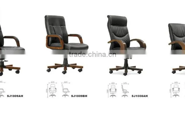 Wooden Armrest Leather Office Chairs Adjustable Armrest GZH-SJ1008AH photo-5