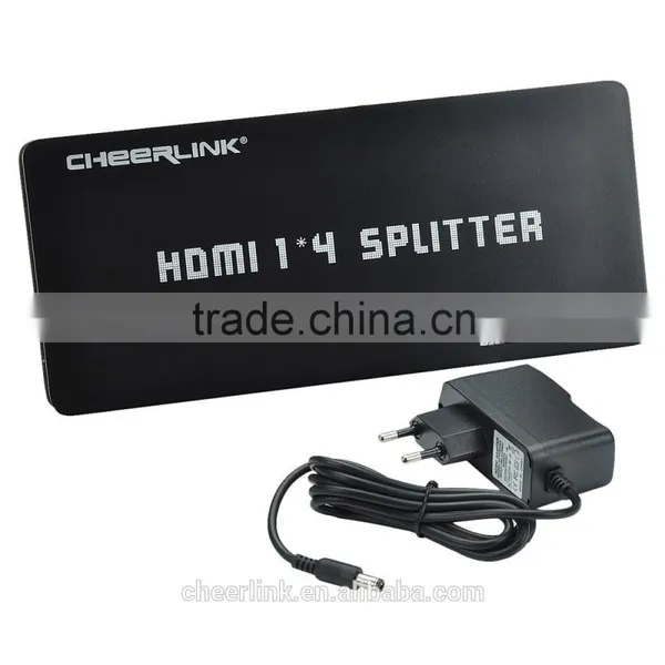 Cheerlink Full hd 1080p 1-input 4-output Hdmi Splitter 1x4 / Black-eu Plug photo-4