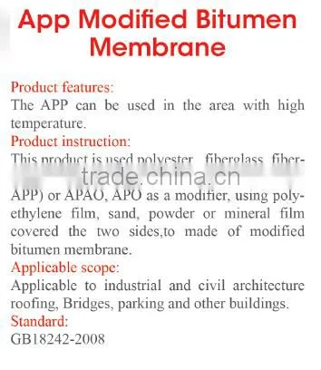 3mm APP Modified Bitumen Waterproof Membrane With Sand photo-5
