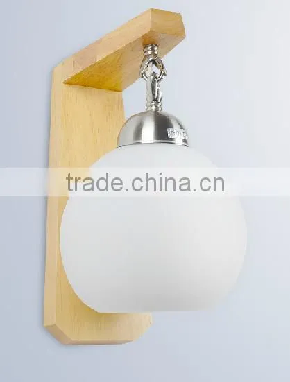 Corridor Room Wall Scone Wooden Base Glass Wall Light