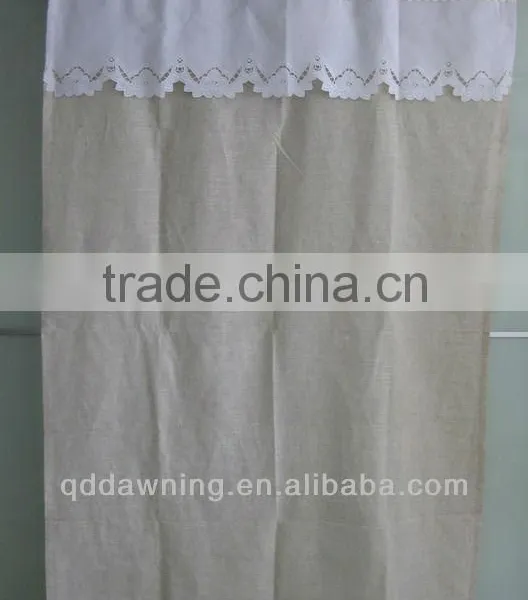Polylinen cutwork curtain