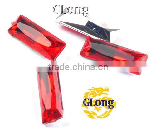 7*21mm Acrylic Point Back Rectangular Mix Color Bling Rhinestone&Crystal For Stylish Bags Garment Shoes #GY014-21P(Mix-s) photo-2
