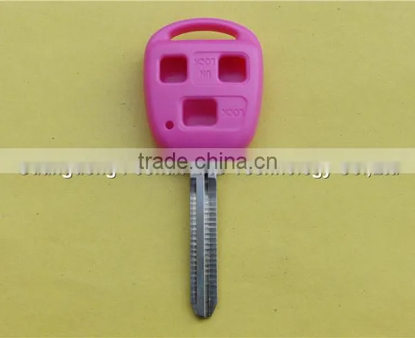 3 BTN Colorful Remote Car Key Cover for Toyota Corolla Prado Yaris Blue Red Pink Yellow photo-4