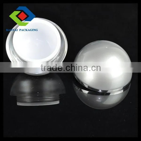 50ml/1.7oz Cheap Empty Ball Shape Cosmetic Cream Jar,Acrylic Mason Jar With Lid photo-3