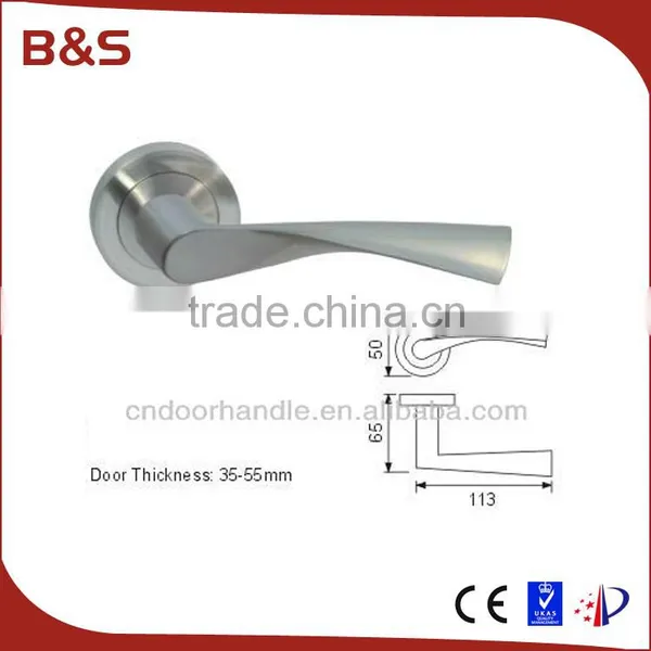 Door Lock Manufacturer Supply Stainless Steel Solid Level Door Handle on Rosette Supplier's Choice photo-2