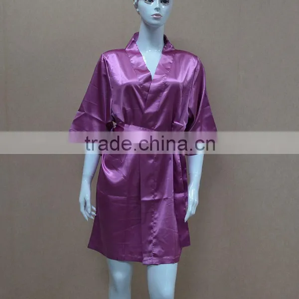 Purple Short Satin Silk Nightgown/pajamas photo-2