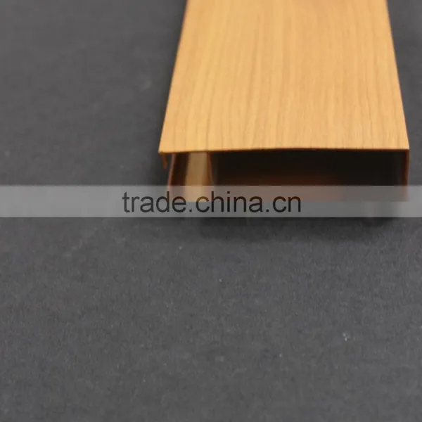 Nice Pigment Wood Grain Suspended Metal Strip Ceiling Tiles Aluminum Square Tube Screen Ceiling photo-4