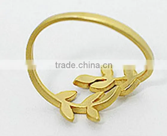 Hot Sales Leaves Shape Adjustable Knuckle Midi Infinity Ring Ring photo-2