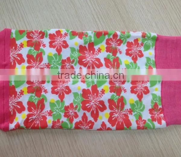 HaiNing Sock Factory 200 Needles Halloween All Over Flower Pattern Stock Women Pink Cotton Socks photo-3